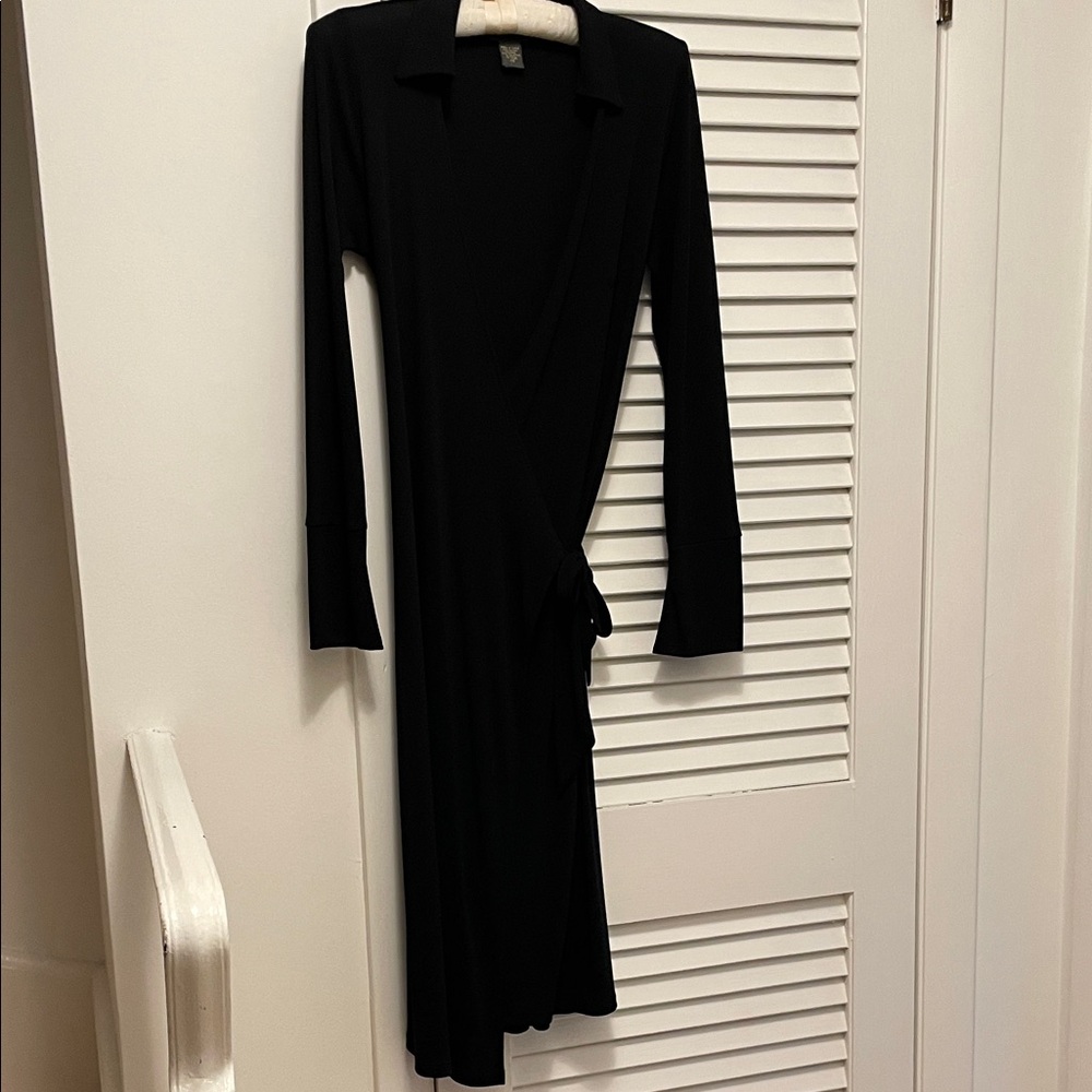 Beautiful Classic Black, long sleeve, wrap dress. Size XS from Banana Republic